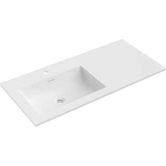 Mexen Otis ľavé zapustené umývadlo 101 x 46,5 cm, matná biela - 25181001L
