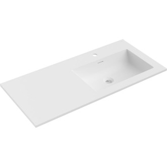 Mexen Otis pravé zapustené umývadlo 101 x 46,5 cm, matná biela - 25181001P