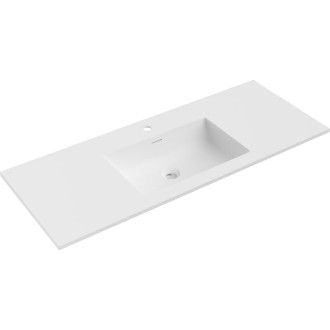 Zapustené umývadlo Mexen Otis 121 x 46,5 cm, matná biela - 25181201