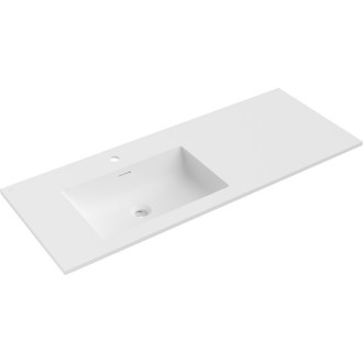 Mexen Otis ľavé zapustené umývadlo 121 x 46,5 cm, matná biela - 25181201L