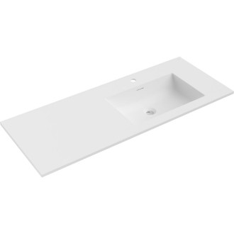Mexen Otis pravé zapustené umývadlo 121 x 46,5 cm, matná biela - 25181201P