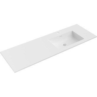 Mexen Otis pravé zapustené umývadlo 141 x 46,5 cm, matná biela - 25181401P