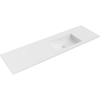 Mexen Otis pravé zapustené umývadlo 161 x 46,5 cm, matná biela - 25181601P