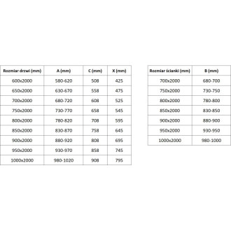 Sprchovací kút Mexen Exo s výklopným mechanizmom 85 x 90 cm, priehľadný, čierny - 8181-085-090-70-00