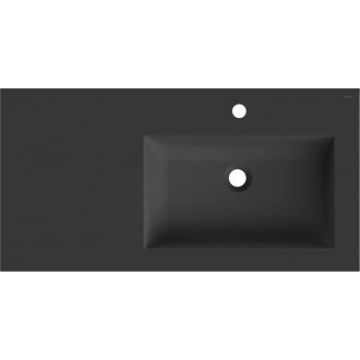 Mexen Otis pravé zapustené umývadlo 91 x 46,5 cm, matná čierna - 25189071P