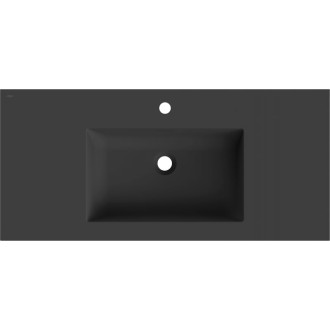 Zapustené umývadlo Mexen Otis 101 x 46,5 cm, matne čierna - 25181071
