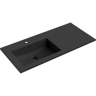 Mexen Otis ľavé zapustené umývadlo 101 x 46,5 cm, matná čierna - 25181071L