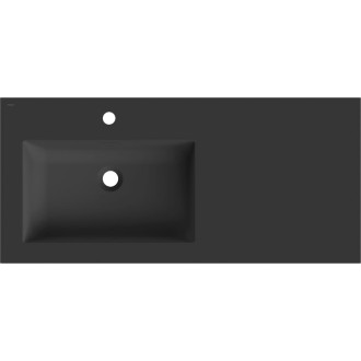Mexen Otis ľavé zapustené umývadlo 101 x 46,5 cm, matná čierna - 25181071L