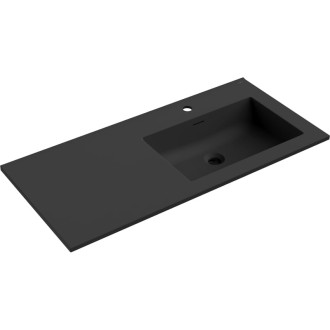 Mexen Otis pravé zapustené umývadlo 101 x 46,5 cm, matná čierna - 25181071P