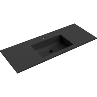 Zapustené umývadlo Mexen Otis 121 x 46,5 cm, matne čierna - 25181271