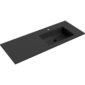 Mexen Otis pravé zapustené umývadlo 121 x 46,5 cm, matná čierna - 25181271P