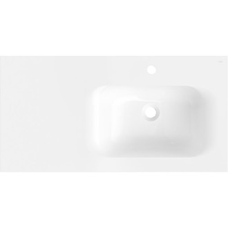 Vstavané umývadlo Mexen Vela pravé 91 x 46,5 cm, lesklá biela - 25239000P