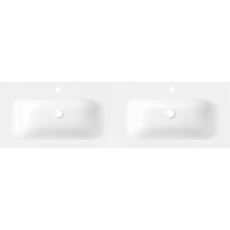 Dvojité zapustené umývadlo Mexen Vela 161 x 46,5 cm, lesklá biela - 25231600D