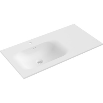 Ľavé zapustené umývadlo Mexen Vela 91 x 46,5 cm, matná biela - 25239001L
