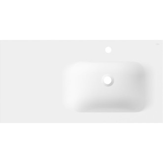 Vstavané umývadlo Mexen Vela pravé 91 x 46,5 cm, matná biela - 25239001P