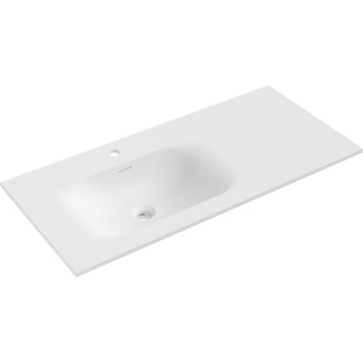 Ľavé zapustené umývadlo Mexen Vela 101 x 46,5 cm, matná biela - 25231001L
