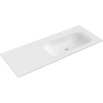 Vstavané umývadlo Mexen Vela pravé 121 x 46,5 cm, matná biela - 25231201P