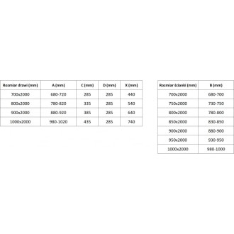 Sprchovací kút Mexen Exo s výklopným mechanizmom 70 x 75 cm, priehľadný, čierny - 8182-070-075-70-00