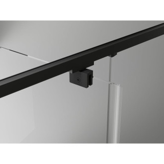 Sprchovací kút Mexen Exo s výklopným mechanizmom 120 x 75 cm, priehľadný, čierny - 819-120-075-70-00