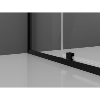 Sprchovací kút Mexen Exo s výklopným mechanizmom 135 x 100 cm, priehľadný, čierny - 819-135-100-70-00