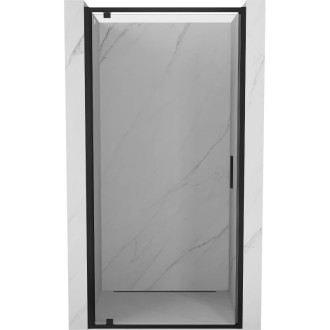 Sprchové dvere Mexen Exo s otočnými ramenami 85 cm, priehľadné, čierne - 8181-085-000-70-00