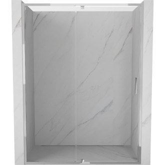 Sprchové dvere Mexen Exo s otočnými ramenami 155 cm, priehľadné, chróm - 819-155-000-01-00
