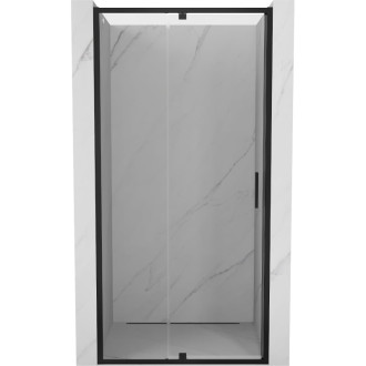 Sprchové dvere Mexen Exo s otočnými ramenami 115 cm, priehľadné, čierne - 819-115-000-70-00