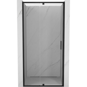 Sprchové dvere Mexen Exo s otočnými ramenami 125 cm, priehľadné, čierne - 819-125-000-70-00