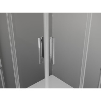 Mexen Exo štvorcový posuvný sprchovací kút 80 x 80 cm, priehľadný, chróm - 8111-080-080-01-00