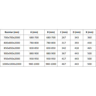 Mexen Exo štvorcový posuvný sprchovací kút 80 x 80 cm, priehľadný, chróm - 8111-080-080-01-00