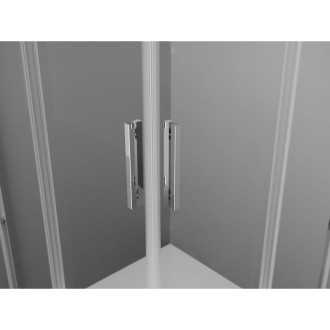 Sprchovací kút Mexen Exo štvorcový, výklopný 70 x 70 cm, priehľadný, chróm - 8110-070-070-01-00