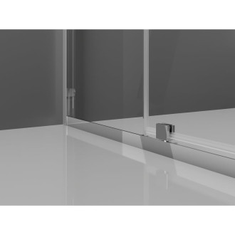 Sprchovací kút Mexen Exo štvorcový, výklopný 90 x 90 cm, priehľadný, chróm - 8110-090-090-01-00