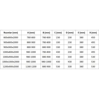 Mexen Exo polkruhový posuvný sprchovací kút 80 x 80 cm, priehľadný, čierny - 8132-080-080-70-00