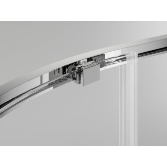 Mexen Exo polkruhový posuvný sprchovací kút 80 x 80 cm, priehľadný, chróm - 8131-080-080-01-00