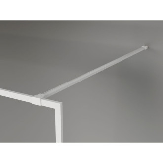 Mexen Kioto-F Sprchová zástena s rámom 130 x 202 cm, 8 mm priehľadná, biela - 800-130-104-20-00