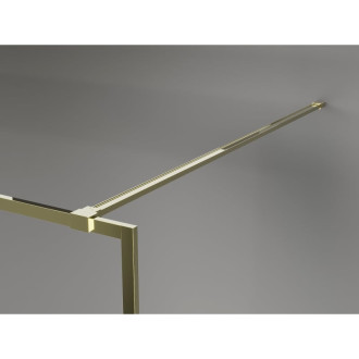 Mexen Kioto-F Sprchová zástena s rámom 150 x 202 cm, 8 mm priehľadná, zlatá - 800-150-104-50-00