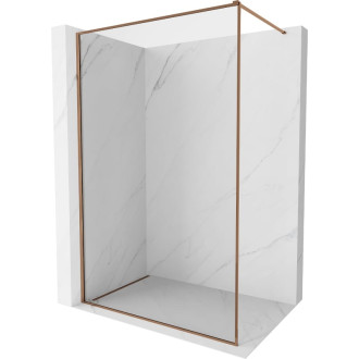 Mexen Kioto-F Sprchová zástena s rámom 120 x 202 cm, 8 mm priehľadná, ružové zlato - 800-120-104-60-00