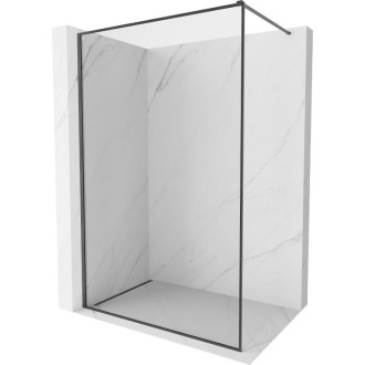Mexen Kioto-F Sprchová zástena s rámom 135 x 202 cm, 8 mm priehľadná, kartáčovaná pištoľovo sivá - 800-135-104-66-00