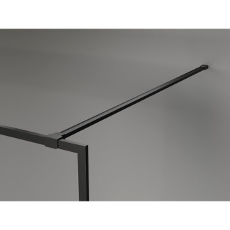 Mexen Kioto-F Sprchová zástena s rámom 160 x 202 cm, 8 mm priehľadná, čierna - 800-160-104-70-00