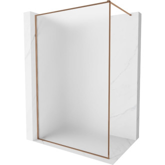 Mexen Kioto-F Sprchová zástena s rámom 70 x 202 cm, matná 8 mm, ružové zlato - 800-070-104-60-30