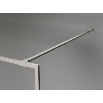 Mexen Kioto-F Sprchová zástena s rámom 110 x 202 cm, matná 8 mm, kartáčovaný nikel - 800-110-104-97-30