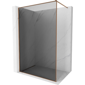 Mexen Kioto-F Sprchová zástena s rámom 110 x 202 cm, grafit 8 mm, ružové zlato - 800-110-104-60-40