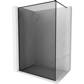 Mexen Kioto-F Sprchová zástena s rámom 100 x 202 cm, grafit 8 mm, čierna - 800-100-104-70-40