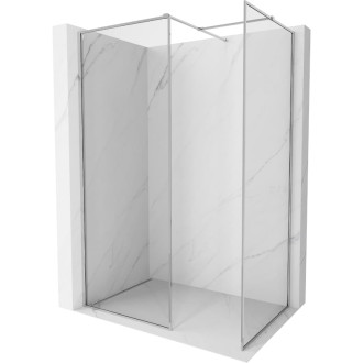 Mexen Kioto-F Sprchová zástena s rámom 100 x 90 cm, 8 mm priehľadná, chróm - 800-100-202-04-00-090