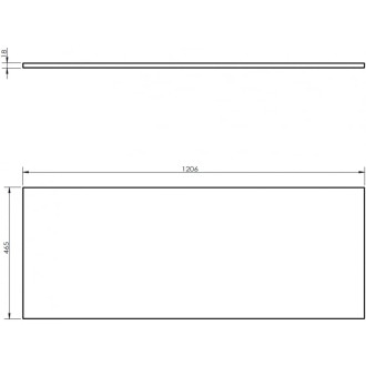 Pracovná doska Mexen Uni 120 cm, biela matná - 91AXX-1204-464-18-01
