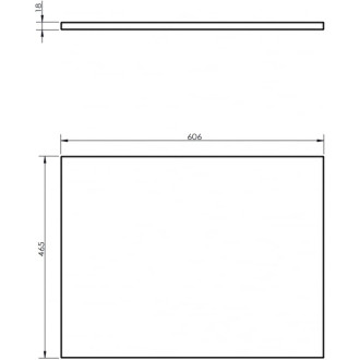 Pracovná doska Mexen Uni 60 cm, grafitový mat - 91AXX-0604-464-18-66