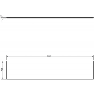 Pracovná doska Mexen Uni 220 cm, dub - 91AXX-2204-464-18-81