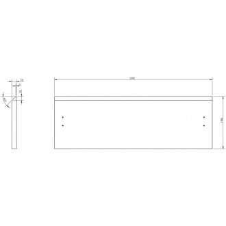 Drážkovaná predná strana Mexen Rivel pre korpus kúpeľňovej skrinky 60 x 20 cm, matná biela - 91A20-0600-235-1-01