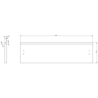 Drážkovaná predná strana Mexen Rivel pre korpus kúpeľňovej skrinky 70 x 20 cm, matná biela - 91A20-0700-235-1-01