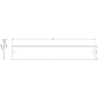 Drážkovaná predná strana Mexen Rivel pre korpus kúpeľňové skrinky 120 x 20 cm, dub - 91A20-1200-235-1-81